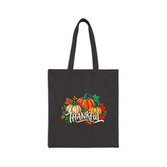 Thankful Pumpkin Harvest Canvas Tote Bag