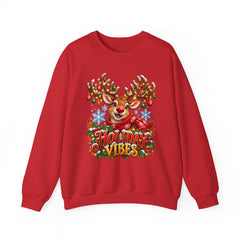 Holiday Vibes Reindeer Christmas Sweatshirt