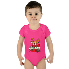 Holiday Vibes Reindeer Baby Bodysuit