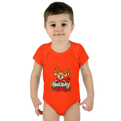 Holiday Vibes Reindeer Baby Bodysuit