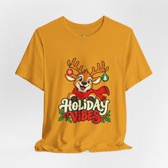 Holiday Vibes Reindeer Christmas T-Shirt