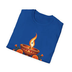 Tihar Festival Diya and Marigold T-Shirt