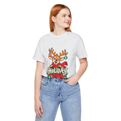 Holiday Vibes Reindeer Christmas T-Shirt