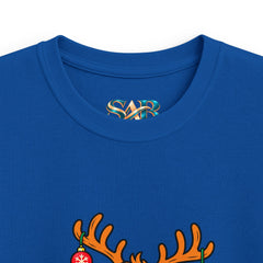 Kids Holiday Vibes Reindeer Christmas Tee