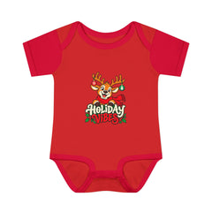 Holiday Vibes Reindeer Baby Bodysuit