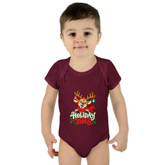 Holiday Vibes Reindeer Baby Bodysuit