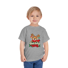 Holiday Vibes Reindeer Toddler Tee