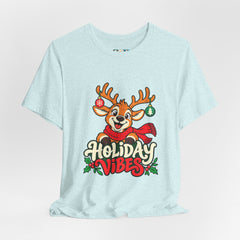 Holiday Vibes Reindeer Christmas T-Shirt