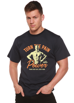 Turn The Pain Men's Bamboo Viscose/Organic Cotton Short Sleeve Graphic T-Shirt