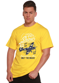 Air Show Men's Bamboo Viscose/Organic Cotton Short Sleeve Graphic T-Shirt