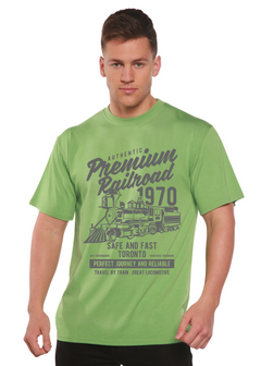 Premium Railroad Spun Bamboo® Men's Bamboo Viscose/Organic Cotton Short Sleeve Graphic T-Shirt