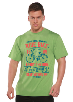Ride Bike Spun Bamboo® Men's Bamboo Viscose/Organic Cotton Short Sleeve Graphic T-Shirt