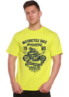 Motorcycles Race Men's Bamboo Viscose/Organic Cotton Short Sleeve Graphic T-Shirt