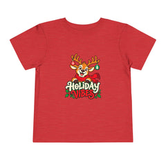 Holiday Vibes Reindeer Toddler Tee