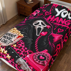 “Horror Movie & Chill”Velveteen Plush Blanket