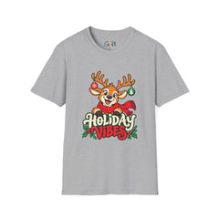 Holiday Vibes Reindeer Christmas T-Shirt