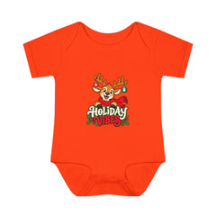 Holiday Vibes Reindeer Baby Bodysuit