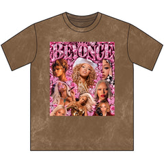 “Beyoncé” Pink Vintage Crewneck Tee