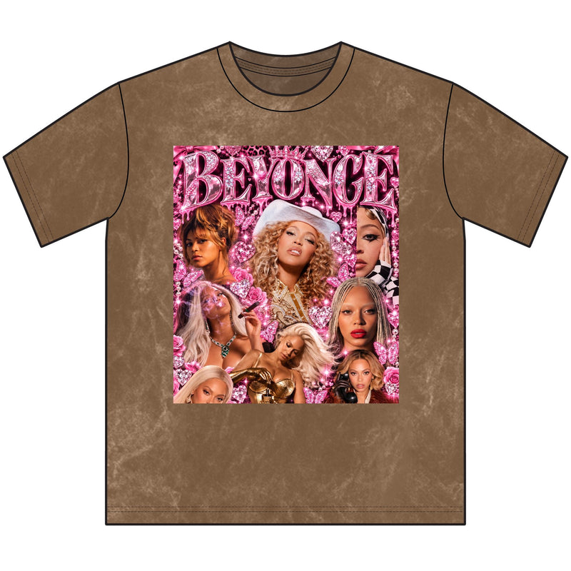 “Beyoncé” Pink Vintage Crewneck Tee
