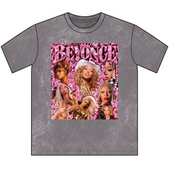 “Beyoncé” Pink Vintage Crewneck Tee