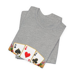 Playing Cards and Floral Casino T-Shirt
