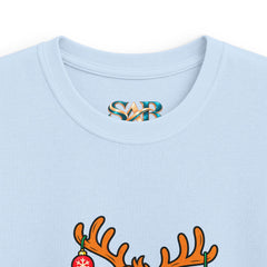 Kids Holiday Vibes Reindeer Christmas Tee