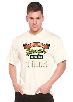 You Are Stronger Than You Think Men's Bamboo Viscose/Organic Cotton Short Sleeve Graphic T-Shirt