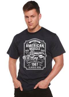 American Muscle Men's Bamboo Viscose/Organic Cotton Short Sleeve Graphic T-Shirt