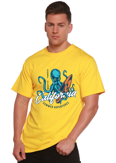 California Summer Adventures Men's Bamboo Viscose/Organic Cotton Short Sleeve Graphic T-Shirt