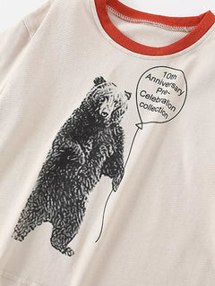 Children's Bear Graphic Long-Sleeve T-Shirt
