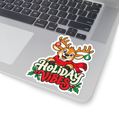 Holiday Vibes Reindeer Kiss-Cut Sticker