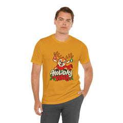 Holiday Vibes Reindeer Christmas T-Shirt