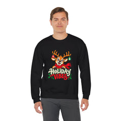 Holiday Vibes Reindeer Christmas Sweatshirt
