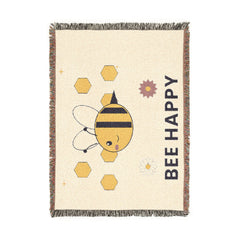 Bee Happy Woven Blanket