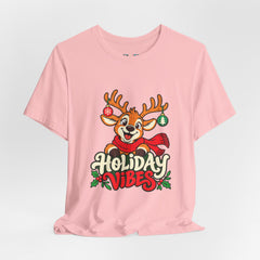 Holiday Vibes Reindeer Christmas T-Shirt