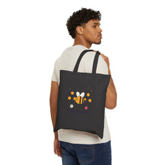 Bee Happy Canvas Tote Bag