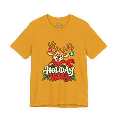 Holiday Vibes Reindeer Christmas T-Shirt