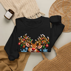 Holiday Vibes Reindeer Christmas Sweatshirt