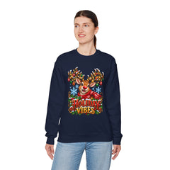 Holiday Vibes Reindeer Christmas Sweatshirt