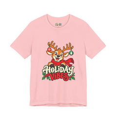 Holiday Vibes Reindeer Christmas T-Shirt