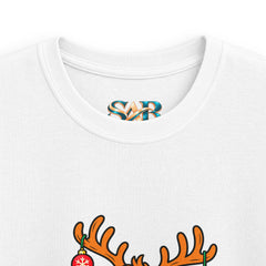 Kids Holiday Vibes Reindeer Christmas Tee
