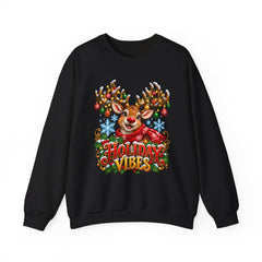 Holiday Vibes Reindeer Christmas Sweatshirt