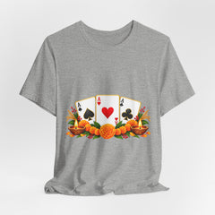 Playing Cards and Floral Casino T-Shirt