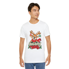 Holiday Vibes Reindeer Christmas T-Shirt