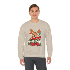 Holiday Vibes Reindeer Christmas Sweatshirt