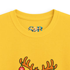 Kids Holiday Vibes Reindeer Christmas Tee