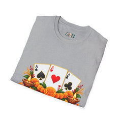 Tihar Themed T-Shirt – Colorful Poker Game Design