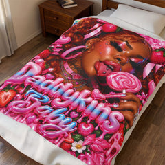 “Daddykins Baby” Velveteen Plush Blanket