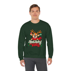 Holiday Vibes Reindeer Christmas Sweatshirt