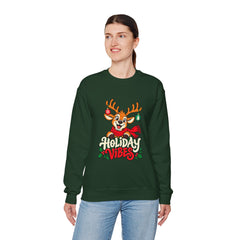 Holiday Vibes Reindeer Christmas Sweatshirt